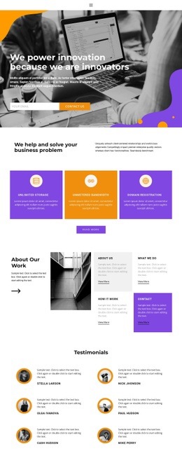 Business Management - Customizable Professional Web Page Design