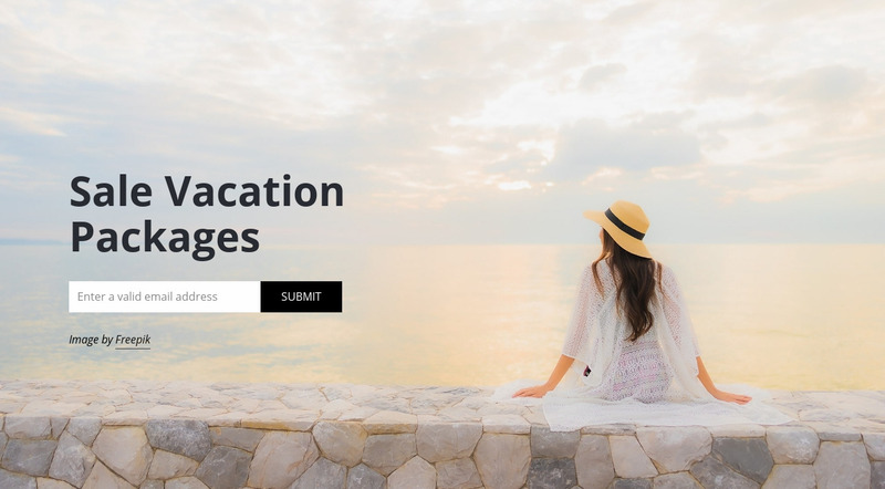 Travel agency subscribe Web Page Design