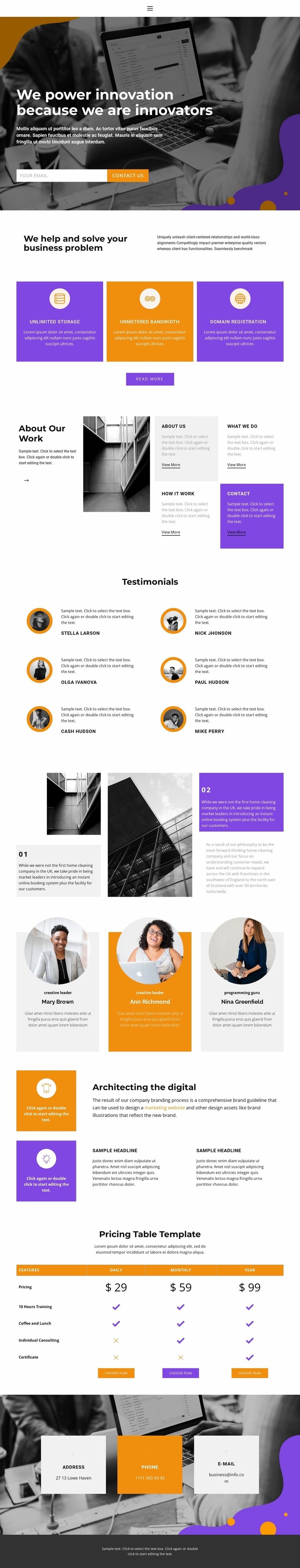 Business management Website Design
