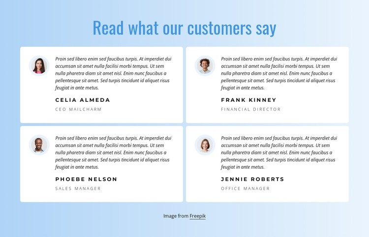 What our customers say about our work CSS Template