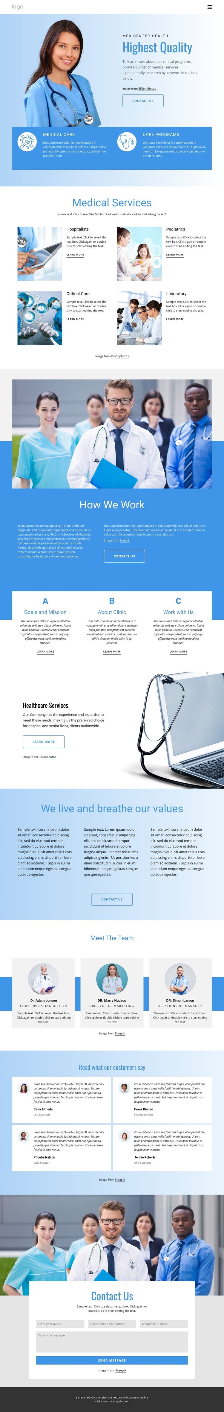 Diagnostic medicine CSS Template