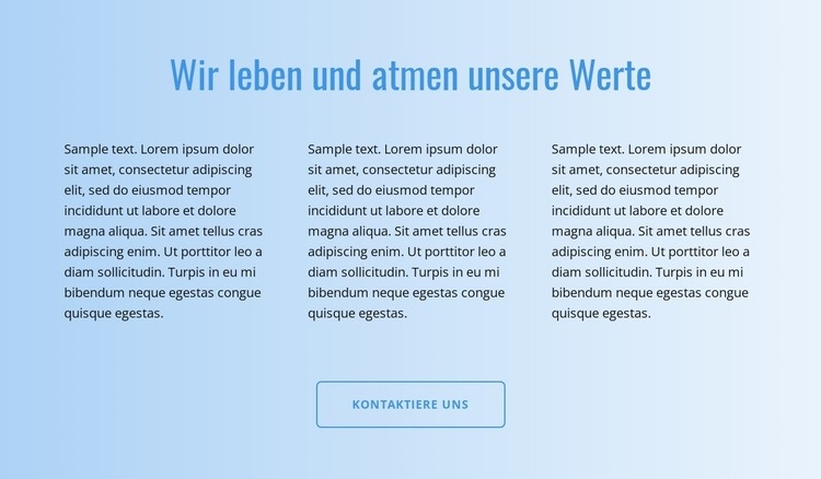 Text auf Farbverlauf Eine Seitenvorlage