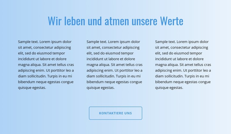 Text auf Farbverlauf HTML-Vorlage