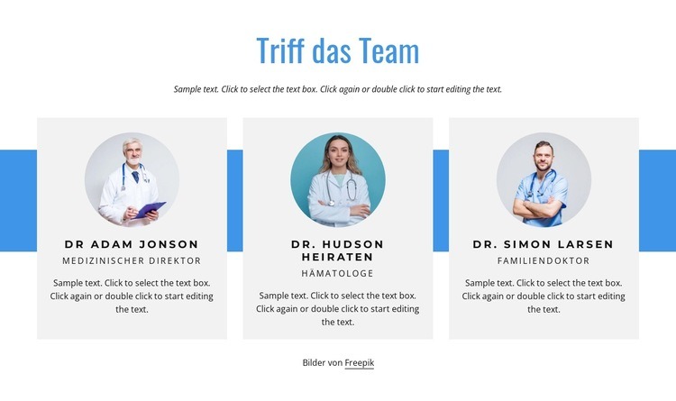 Das Gesundheitsteam HTML Website Builder