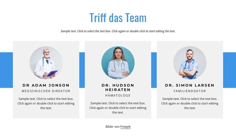 Das Gesundheitsteam HTML5-Vorlage