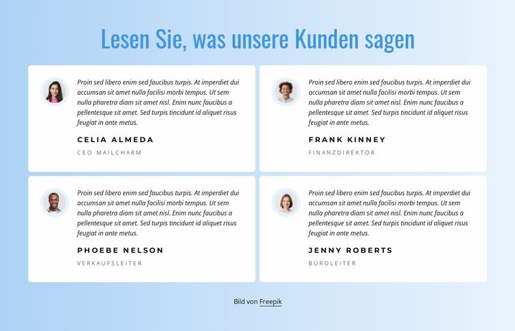 Was unsere Kunden über unsere Arbeit sagen HTML5-Vorlage