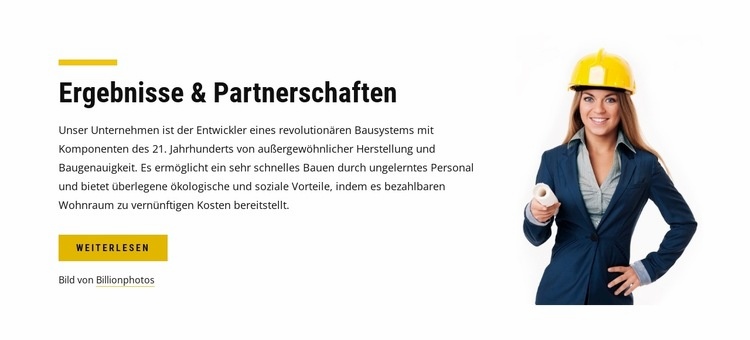 Partnerschaft für Ergebnisse Vorlage