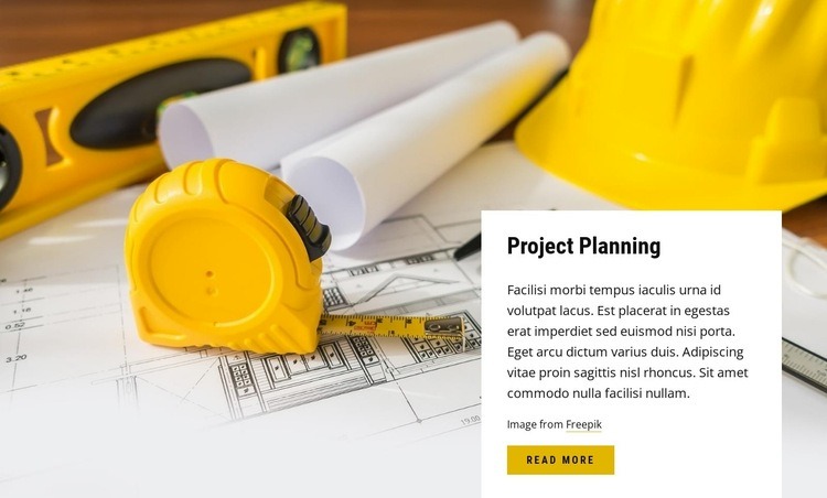 Project planning Elementor Template Alternative