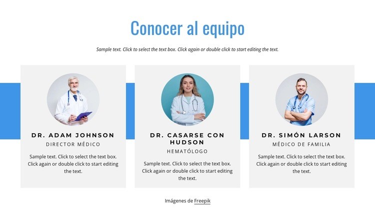 el equipo de salud Plantillas de creación de sitios web