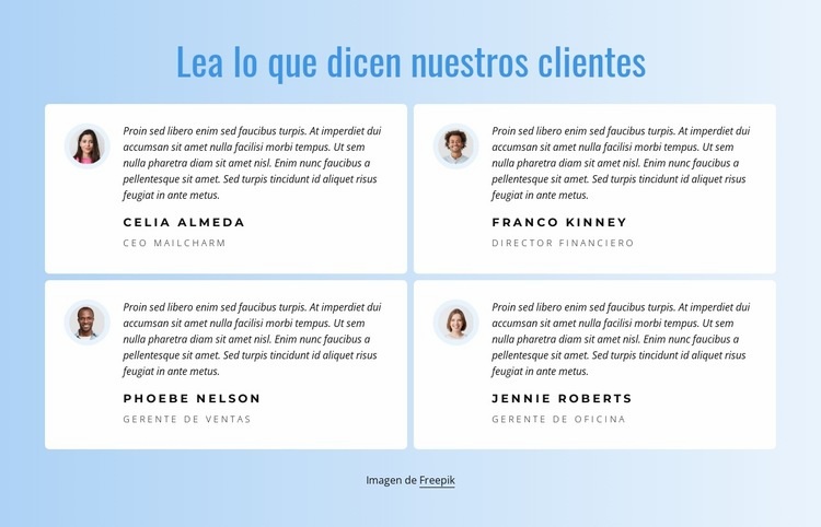 Lo que dicen nuestros clientes sobre nuestro trabajo Diseño de páginas web