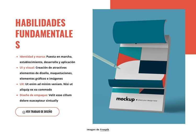 La importancia de una mentalidad de diseño Maqueta de sitio web