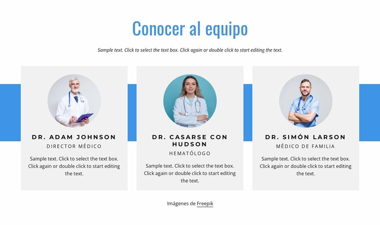 el equipo de salud Plantilla Joomla