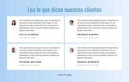 Diseño Del Sitio Web Para Lo Que Dicen Nuestros Clientes Sobre Nuestro Trabajo