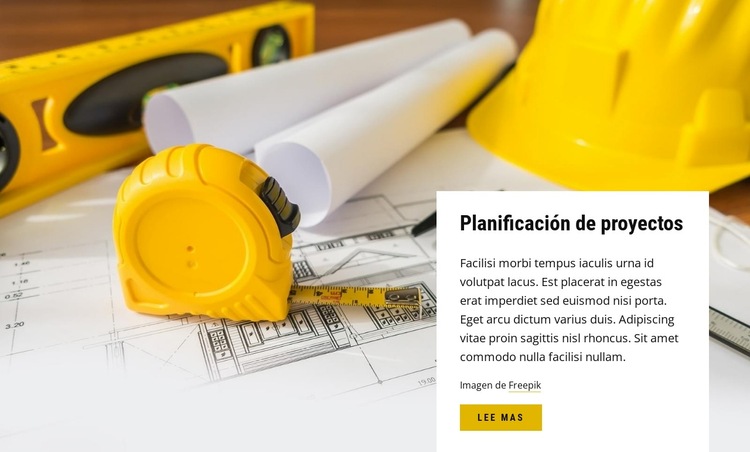 Planificación de proyectos Plantilla de sitio web