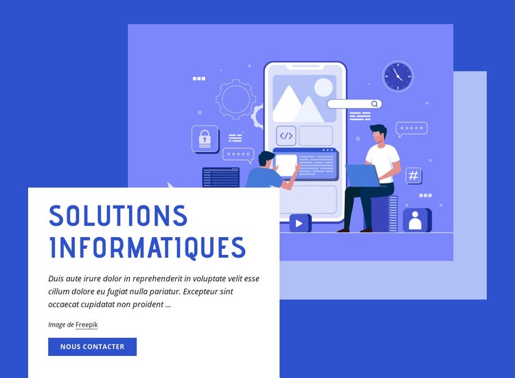 Solutions informatiques Maquette de site Web