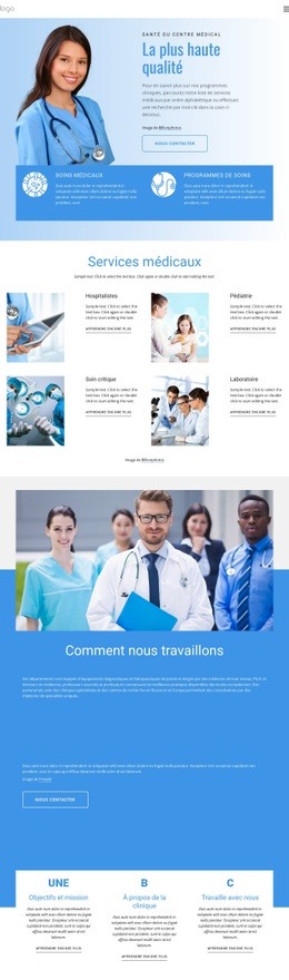 Médecine Diagnostique - Modèle HTML5 Réactif