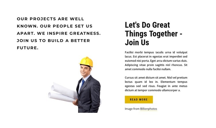 Join us Homepage Design
