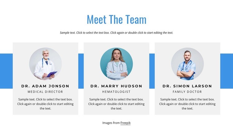 The healthcare team Homepage Design