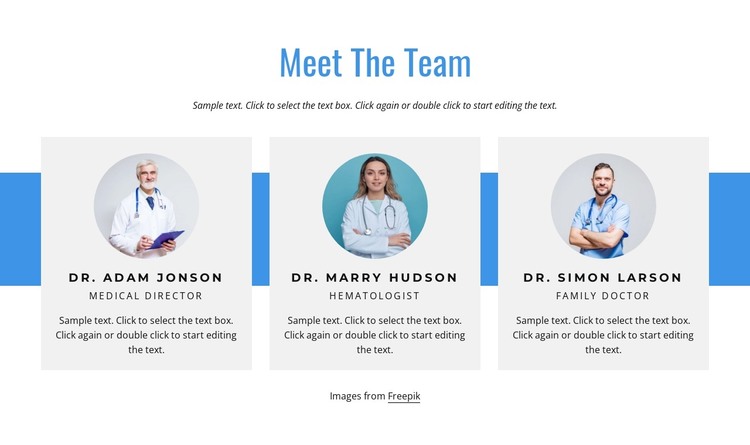 The healthcare team HTML Template