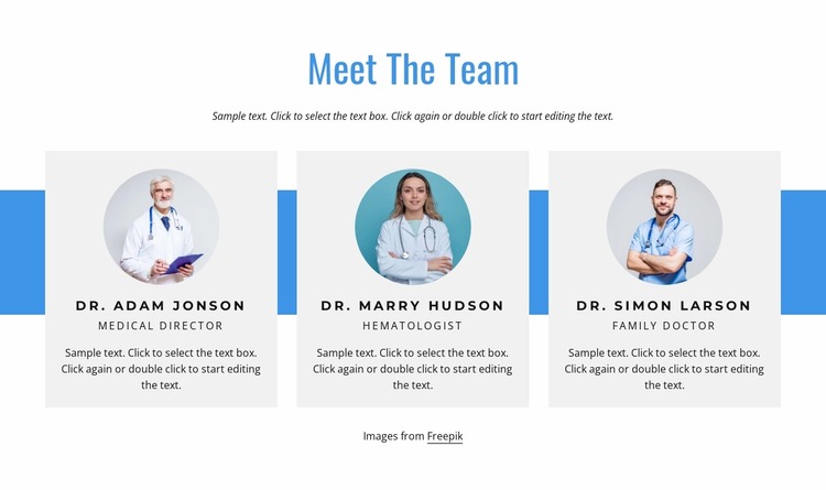 The healthcare team Html Website Builder