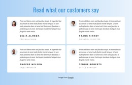 What Our Customers Say About Our Work - Free HTML5 Template