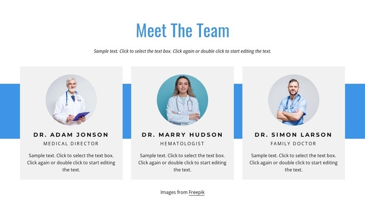 Az egészségügyi csapat Html Weboldal készítő