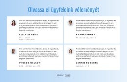Reszponzív HTML A Következőhöz: Amit Ügyfeleink Mondanak Munkánkról