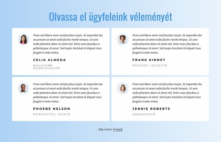 Amit ügyfeleink mondanak munkánkról Weboldal tervezés