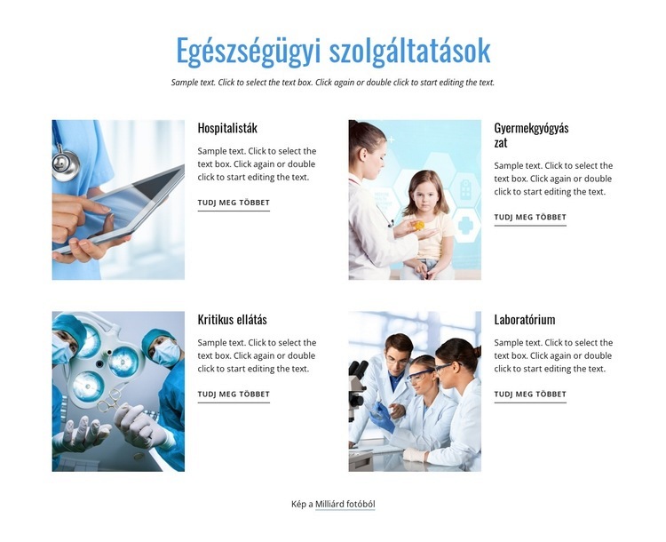 Orvosi szolgáltatásaink Weboldal tervezés