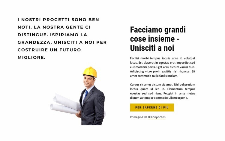 Unisciti a noi Costruttore di siti web HTML