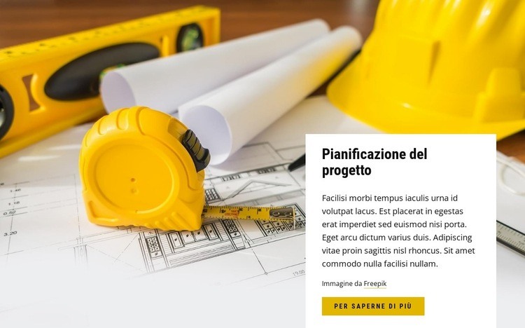 Pianificazione del progetto Costruttore di siti web HTML