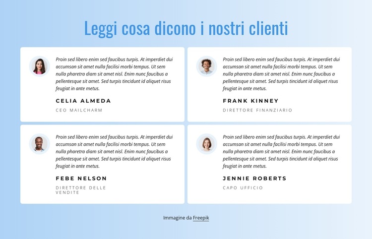 Cosa dicono i nostri clienti del nostro lavoro Tema WordPress