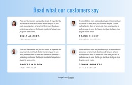What Our Customers Say About Our Work Google Fonts