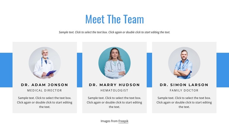The healthcare team Joomla Page Builder