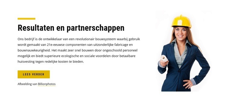 Partnerschap voor resultaat Bestemmingspagina