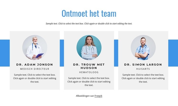 Het zorgteam Bestemmingspagina