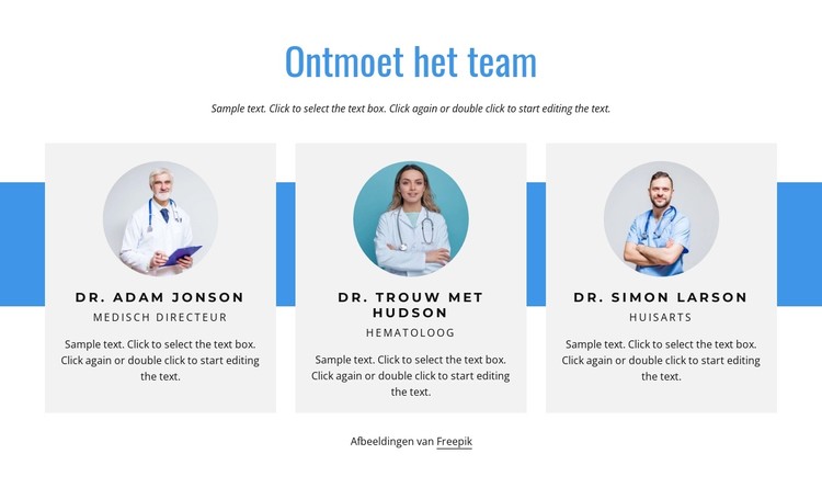 Het zorgteam CSS-sjabloon