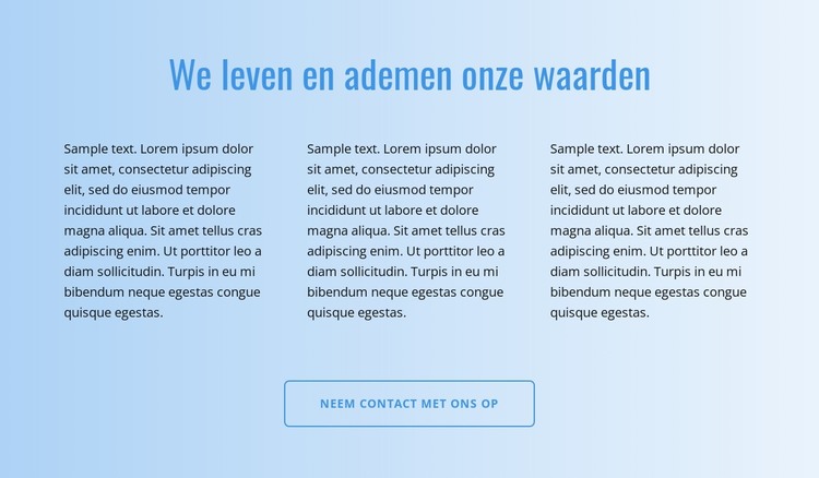 Tekst op verloop HTML-sjabloon