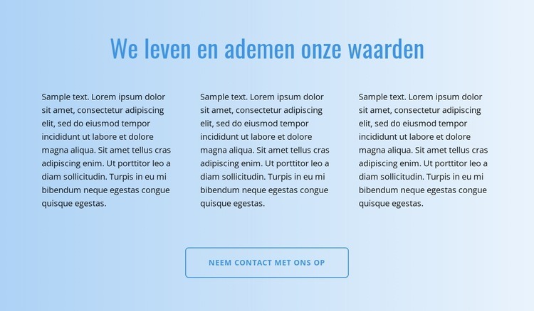 Tekst op verloop Html Website Builder