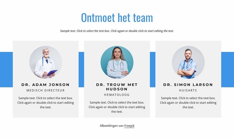 Het zorgteam HTML5-sjabloon