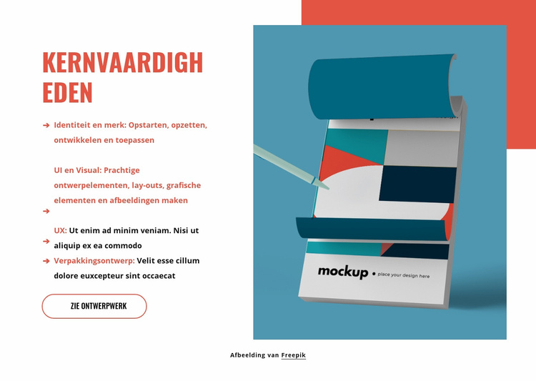 Het belang van een ontwerpmentaliteit Website mockup