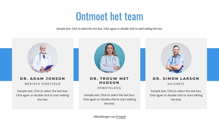 Het zorgteam Website ontwerp