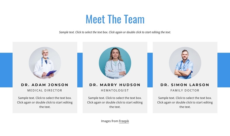 The healthcare team One Page Template