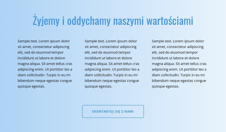 Tekst na gradiencie Szablon HTML5