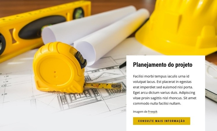 Planejamento do projeto Construtor de sites HTML