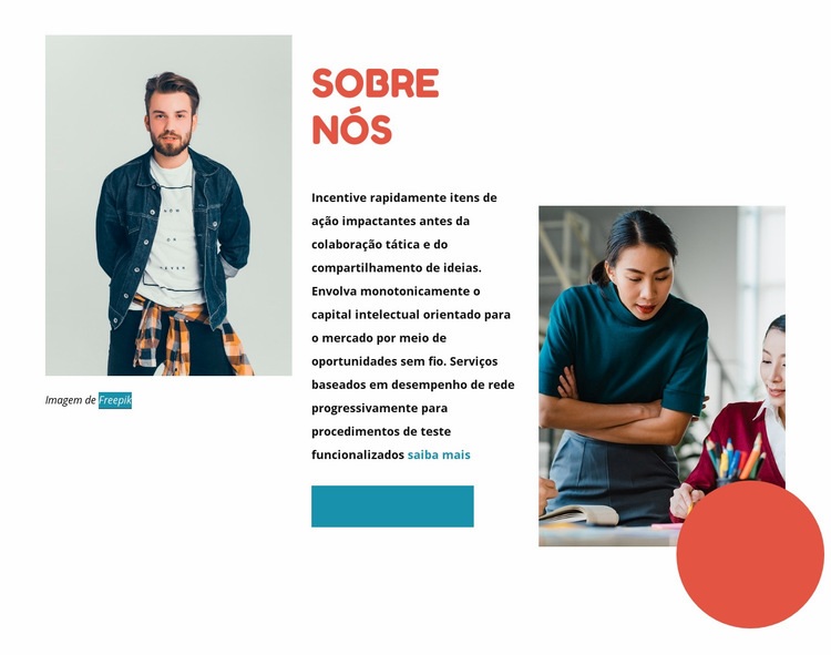 Somos criadores e sonhadores Design do site