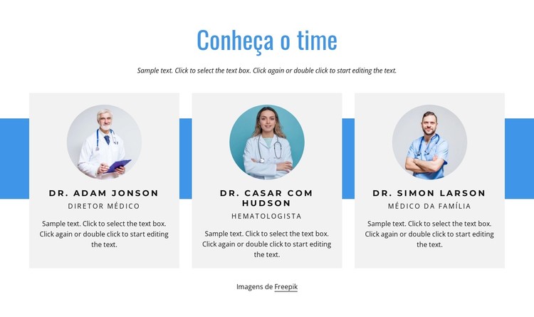 A equipe de saúde Template CSS