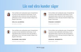 Responsiv HTML För Vad Våra Kunder Säger Om Vårt Arbete