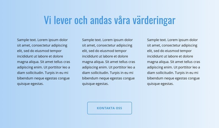 Text på gradient Webbplats mall