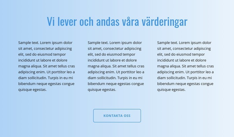 Text på gradient WordPress -tema